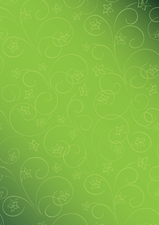 bright green vector floral background a4 format with gradientのイラスト素材