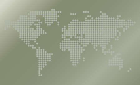 silhouette of dotted world map on grayish vector background with gradientのイラスト素材