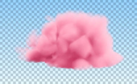 Realistic pink cloudのイラスト素材