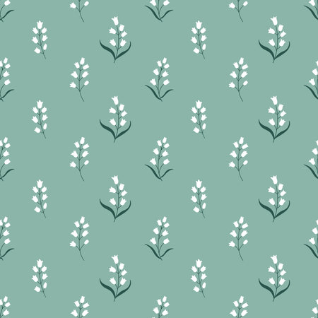 Vector decorative flowers seamless pattern design for fabric, wallpaper or wrapping paper.のイラスト素材
