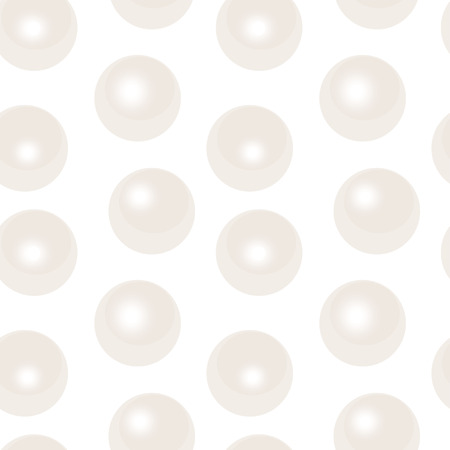 Large pearls on white background  Seamless textureのイラスト素材
