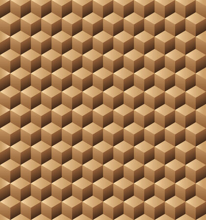 Abstract pattern from wooden cubes. Seamless textureのイラスト素材