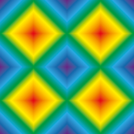 Abstract pattern of rhombuses colors of the rainbow. Hypnosis, psychedelic, seamless textureのイラスト素材