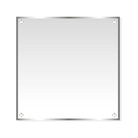 Frame silver sticker. Vector, isolated object on white backgroundのイラスト素材