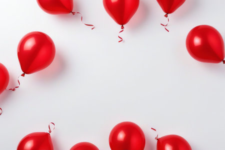 ed White balloons, confetti concept design template Happy Valentine's Day, background Celebrationの素材