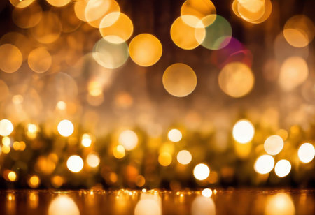 Christmas and New Year background with bokeh defocused lights.の素材