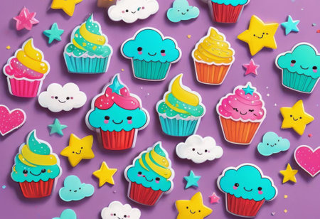 A modern sticker - coffee to go. Cup of coffee and like sign. Coffee lover sticker for disan in pink and blueの素材