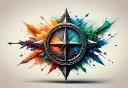 Hand draw arrow line marking with black marker isolated on white background. This has clipping path.の素材