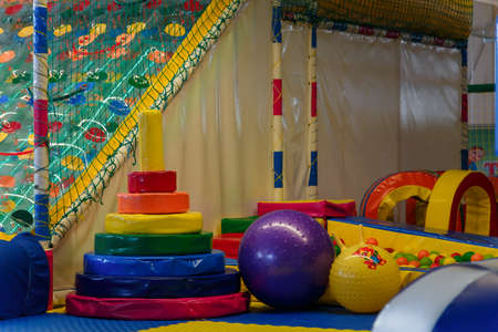 Izmail, Ukraine - Sept. 2017. Play center for children with different activities, toys and attrations. Entertainment concept.のeditorial素材