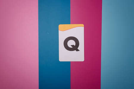 Letter Q on lgbtq symbolic background.の写真素材