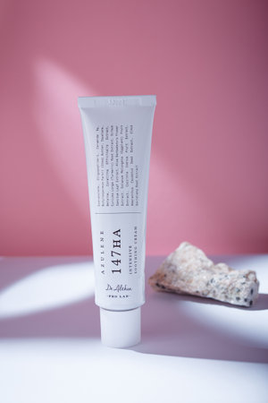 Izmail, Ukraine. May 2022. Azulene Intensive soothing cream tube Dr. Althea. Korean cosmetics for dry irritated skin with acneのeditorial素材