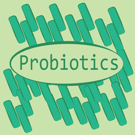 Probiotics background vector illustrationのイラスト素材