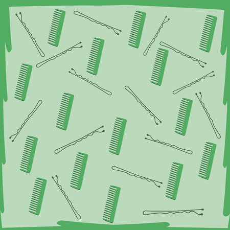 Brush and pins Hair care backround