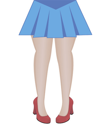 Vector girls in high heels labutenes. Fashion vector illustration.のイラスト素材