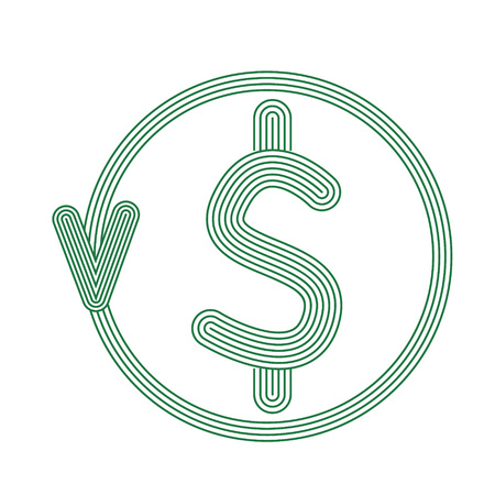 Dollar icon currency financial   sign symbol vector illustrationのイラスト素材