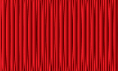 Red curtain background. Vector realistic red curtain.のイラスト素材