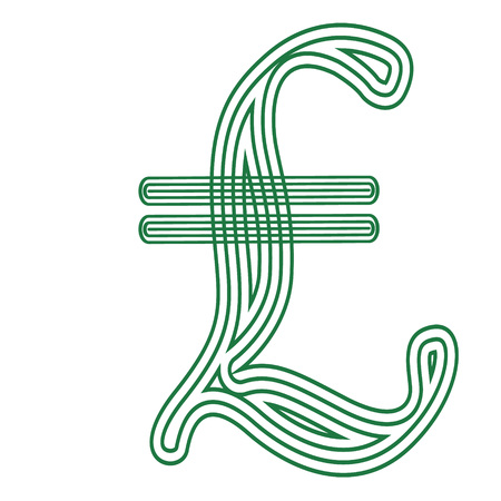 Lire Italian  currency  symbol  icon striped vector illustrationのイラスト素材