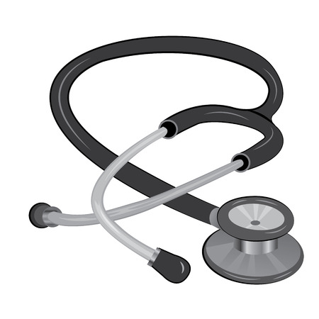 STETHOSCOPE vector illustration isolated on a white backgroundのイラスト素材