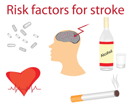 Risk Factors for rising a stroke vector illustrationのイラスト素材
