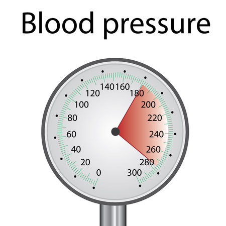 High Blood pressure measuringHypertension vector illustration on a white backgroundのイラスト素材