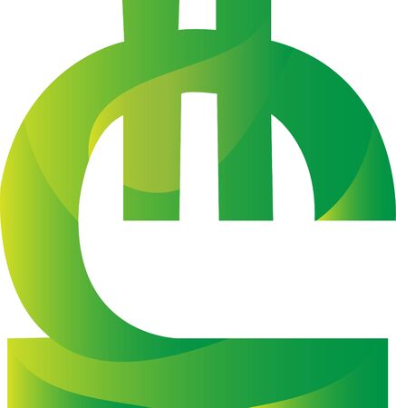 Lari Sign Georgian currency symbol icon vector illustration on a white backgroundのイラスト素材