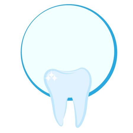 Tooth shaped icon for a dentist conpany vector illustration isolatedのイラスト素材