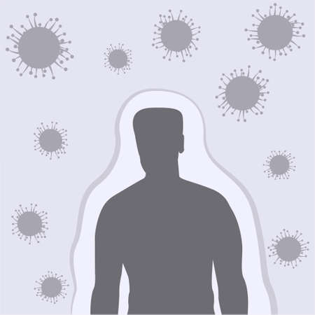 Immune system protection from viruses vector illustrationのイラスト素材