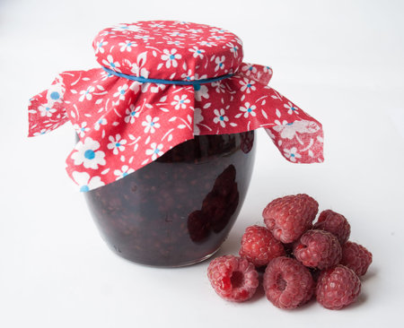 delicious jam made from fresh natural raspberry