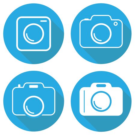 Camera, camera icon. Vector illustration of a camera icon. Flat design, vector. Vector.のイラスト素材