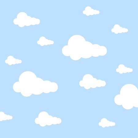 The clouds. Set of realistic clouds. Vector, cartoon illustration Vectorのイラスト素材