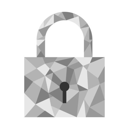 The padlock. Abstract padlock made of lines. Vector illustration. Vectorのイラスト素材