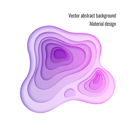 Vector abstract background. Material design. 3D Wallpaperのイラスト素材