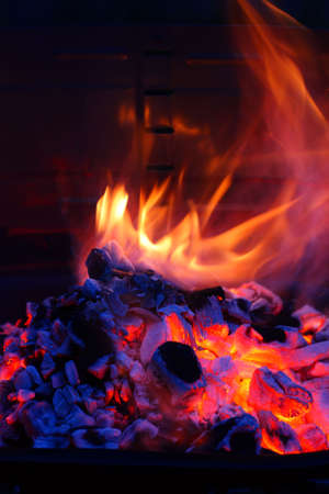 Barbecue Grill flame BBQの写真素材