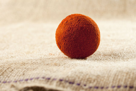   ground paprika spice in ball shape , shallow DOFの写真素材