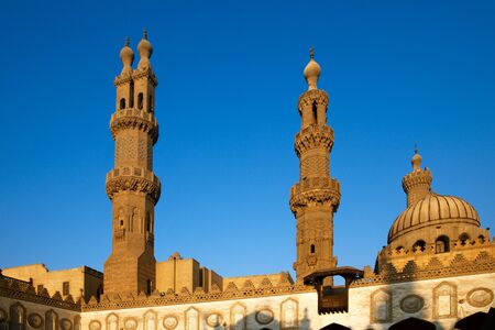 Al-Azhar University and mosque, Cairo, Egyptのeditorial素材