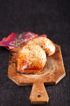 Samosa, samsa - traditional asian meat stuffed pies baked in tandoorの写真素材