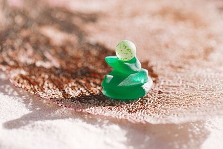 sea glass and marble  on coral with white sand beach  seascapeの写真素材