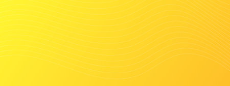 Dynamic background with wave lines. Yellow gradient backdrop with white wave lines. vector...
