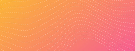 Gradient background with halftone dots. Orange backdrop with white dots. Modern abstract vector design templateのイラスト素材