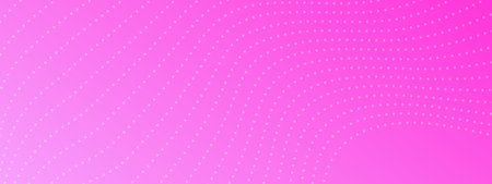Gradient background with halftone dots. Pink backdrop with white dots. Modern abstract vector design templateのイラスト素材
