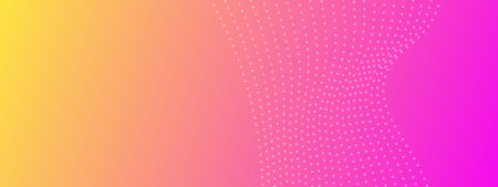 Gradient background with halftone dots. Pink backdrop with white dots. Modern abstract vector design templateのイラスト素材