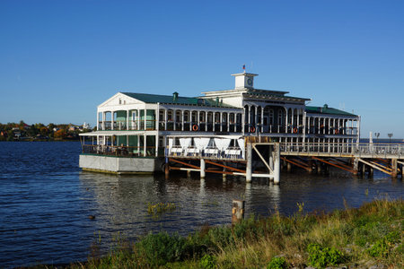 Restaurant "Old Wharf" in Kostromaのeditorial素材