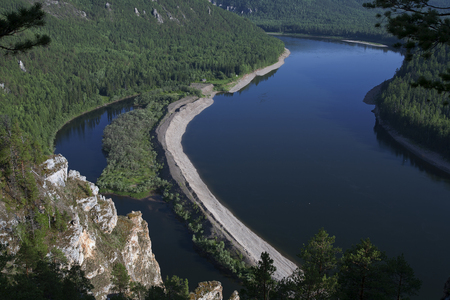 Russia, Irkutsk Region, the Lena River.の写真素材