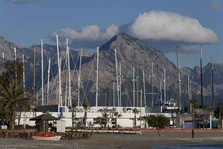 Turkey. Kemer. The shore of the Mediterranean Sea.のeditorial素材