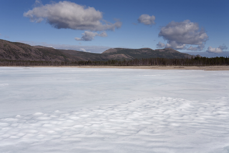 Yakutia, Oimyakon Highlands, Labynkyr riverの写真素材