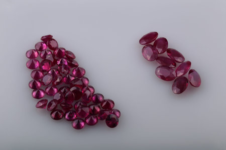 Natural ruby different shapes in the collection.