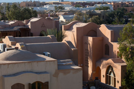 View of the building from above. El Gouna. Egypt.の写真素材