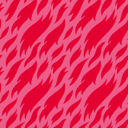 Abstract vector pattern in trendy style. Art with tongues of fire in bright colour. Fashion seamless ornament can be used for fabric, wrapping and wallpaper.のイラスト素材