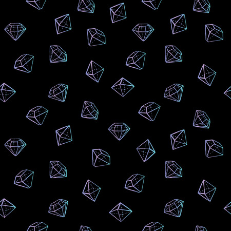 Jewels seamless pattern. Fashion trendy background.のイラスト素材
