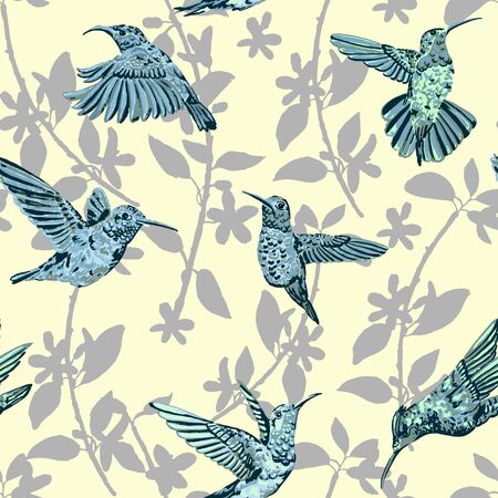 Beautiful colorful tropical endless background for different projects.のイラスト素材